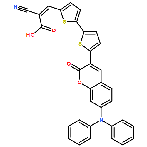 2-Propenoic acid, 2-cyano-3-[5'-[7-(diphenylamino)-2-oxo-2H-1-benzopyran-3-yl][2,2'-bithiophen]-5-yl]-
