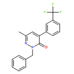 3(2H)-Pyridazinone, 6-methyl-2-(phenylmethyl)-4-[3-(trifluoromethyl)phenyl]-