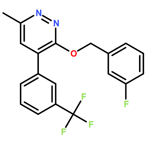 Pyridazine, 3-[(3-fluorophenyl)methoxy]-6-methyl-4-[3-(trifluoromethyl)phenyl]-