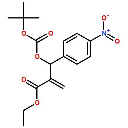 Benzenepropanoic acid, β-[[(1,1-dimethylethoxy)carbonyl]oxy]-α-methylene-4-nitro-, ethyl ester