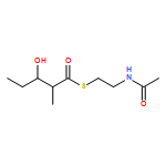 Pentanethioic acid, 3-hydroxy-2-methyl-, S-[2-(acetylamino)ethyl] ester, (2R,3S)-