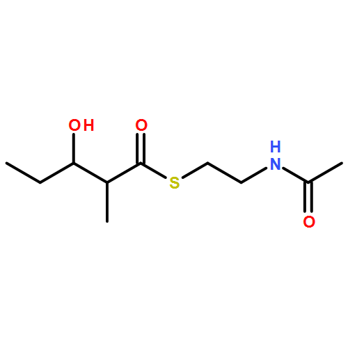 Pentanethioic acid, 3-hydroxy-2-methyl-, S-[2-(acetylamino)ethyl] ester, (2R,3S)-