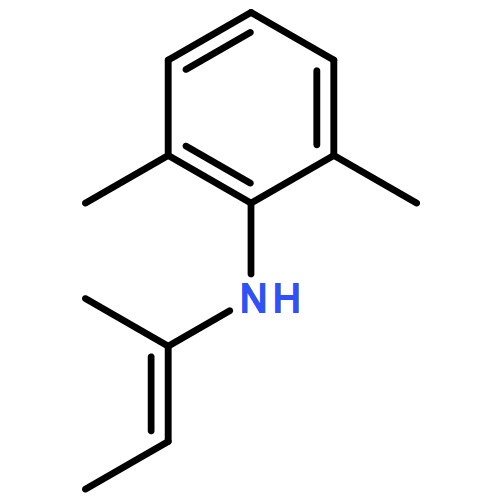 Benzenamine, 2,6-dimethyl-N-(1-methyl-1-propenyl)-, (E)-