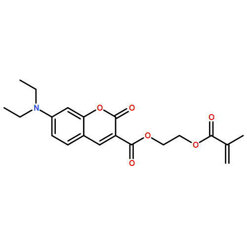 2H-1-Benzopyran-3-carboxylic acid, 7-(diethylamino)-2-oxo-, 2-[(2-methyl-1-oxo-2-propen-1-yl)oxy]ethyl ester 