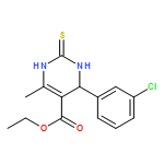5-Pyrimidinecarboxylic acid,4-(3-chlorophenyl)-1,2,3,4-tetrahydro-6-methyl-2-thioxo-, ethyl ester