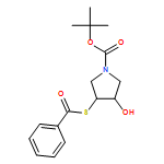 1-Pyrrolidinecarboxylic acid, 3-(benzoylthio)-4-hydroxy-, 1,1-dimethylethyl ester, (3R,4R)-rel-