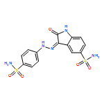 1H-Indole-5-sulfonamide, 3-[2-[4-(aminosulfonyl)phenyl]hydrazinylidene]-2,3-dihydro-2-oxo-