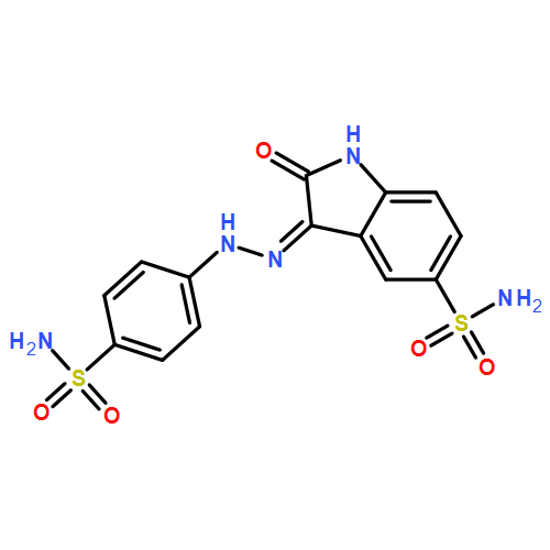 1H-Indole-5-sulfonamide, 3-[2-[4-(aminosulfonyl)phenyl]hydrazinylidene]-2,3-dihydro-2-oxo-