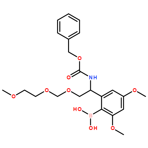 5,7,10-Trioxa-2-azaundecanoic acid, 3-(2-borono-3,5-dimethoxyphenyl)-, 1-(phenylmethyl) ester, (3S)-
