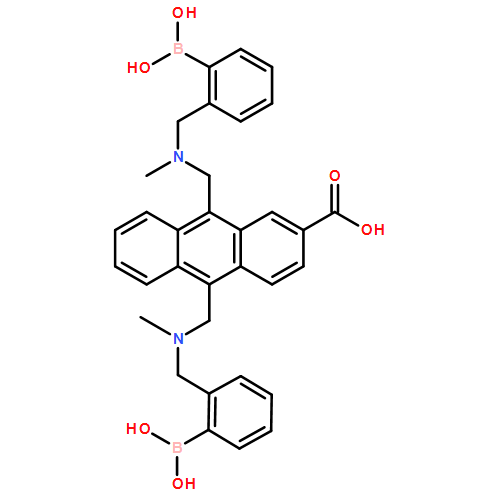 2-Anthracenecarboxylic acid,9,10-bis[[[(2-boronophenyl)methyl]methylamino]methyl]-