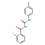 Benzamide, 2-fluoro-N-[[(4-methylphenyl)amino]thioxomethyl]-