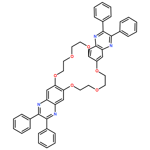 [1,4,7,10,13,16]Hexaoxacyclooctadecino[2,3-g:11,12-g']diquinoxaline, 7,8,10,11,20,21,23,24-octahydro-2,3,15,16-tetraphenyl-