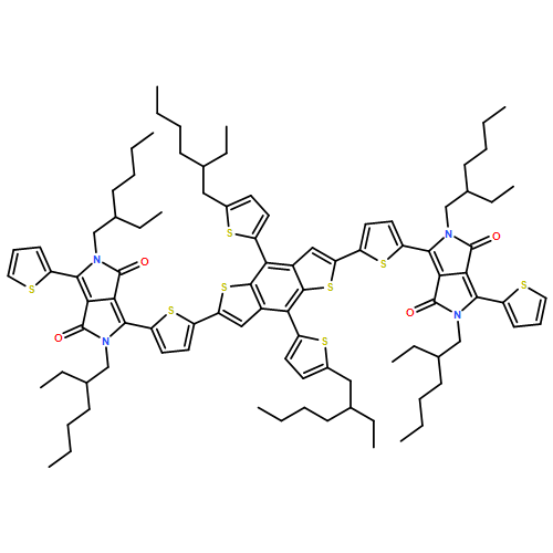 Pyrrolo[3,4-c]pyrrole-1,4-dione, 3,3'-[[4,8-bis[5-(2-ethylhexyl)-2-thienyl]benzo[1,2-b:4,5-b']dithiophene-2,6-diyl]di-5,2-thiophenediyl]bis[2,5-bis(2-ethylhexyl)-2,5-dihydro-6-(2-thienyl)-