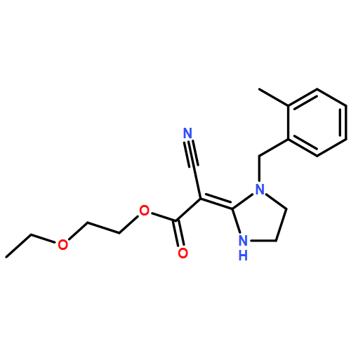 Acetic acid, 2-cyano-2-[1-[(2-methylphenyl)methyl]-2-imidazolidinylidene]-, 2-ethoxyethyl ester