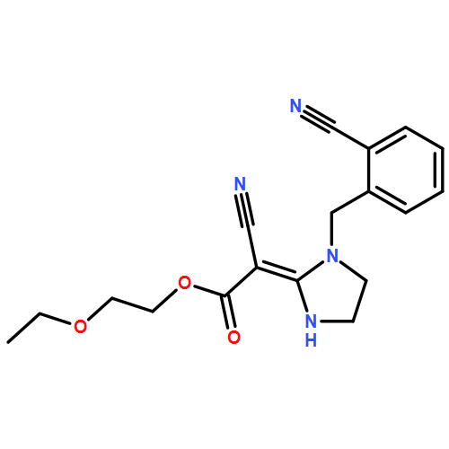 Acetic acid, 2-cyano-2-[1-[(2-cyanophenyl)methyl]-2-imidazolidinylidene]-, 2-ethoxyethyl ester