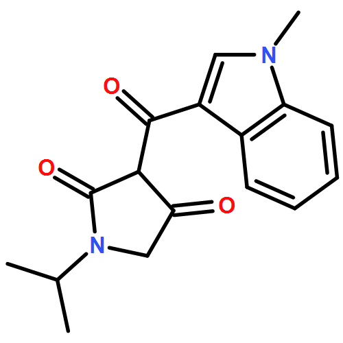 2,4-Pyrrolidinedione, 1-(1-methylethyl)-3-[(1-methyl-1H-indol-3-yl)carbonyl]-