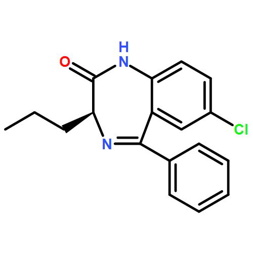 2H-1,4-Benzodiazepin-2-one, 7-chloro-1,3-dihydro-5-phenyl-3-propyl-, (3S)-