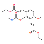 2-Propenoic acid, 3,3'-[2-[[(dimethylamino)carbonyl]oxy]-4-methoxy-1,3-phenylene]bis-, 1,1'-diethyl ester, (2E,2'E)-