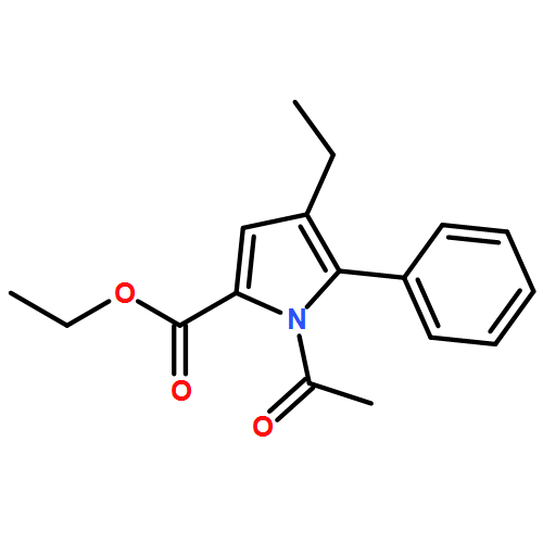 1H-Pyrrole-2-carboxylic acid, 1-acetyl-4-ethyl-5-phenyl-, ethyl ester