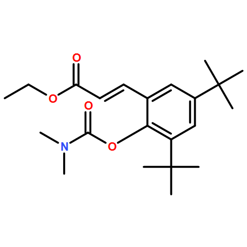 2-Propenoic acid, 3-[2-[[(dimethylamino)carbonyl]oxy]-3,5-bis(1,1-dimethylethyl)phenyl]-, ethyl ester, (2E)-