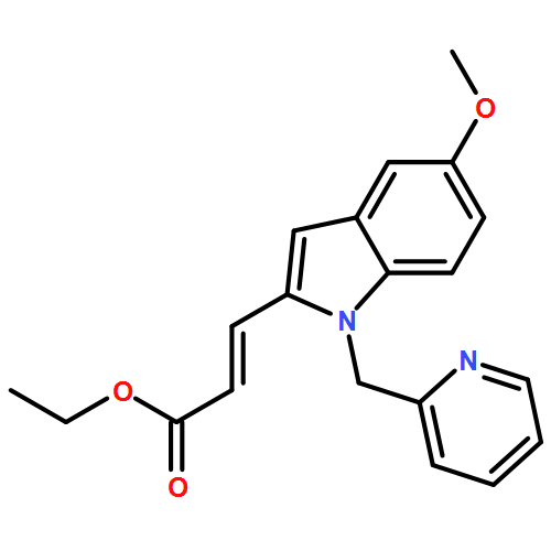 2-Propenoic acid, 3-[5-methoxy-1-(2-pyridinylmethyl)-1H-indol-2-yl]-, ethyl ester, (2E)-