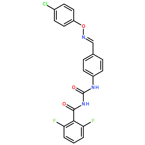 Benzamide, N-[[[4-[(E)-[(4-chlorophenoxy)imino]methyl]phenyl]amino]carbonyl]-2,6-difluoro-