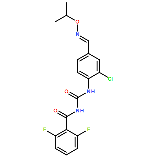 Benzamide, N-[[[2-chloro-4-[(E)-[(1-methylethoxy)imino]methyl]phenyl]amino]carbonyl]-2,6-difluoro-