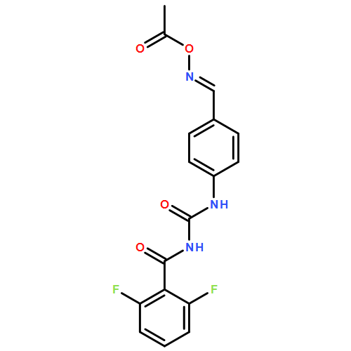 Benzamide, N-[[[4-[(E)-[(acetyloxy)imino]methyl]phenyl]amino]carbonyl]-2,6-difluoro-