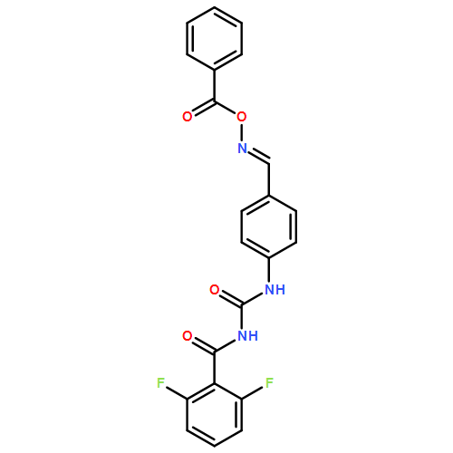 Benzamide, N-[[[4-[(E)-[(benzoyloxy)imino]methyl]phenyl]amino]carbonyl]-2,6-difluoro-