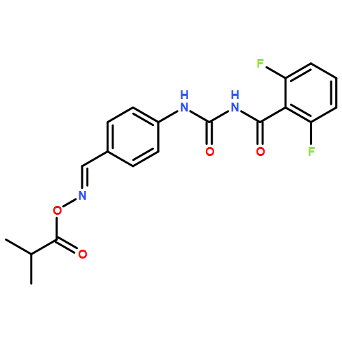 Benzamide, 2,6-difluoro-N-[[[4-[(E)-[(2-methyl-1-oxopropoxy)imino]methyl]phenyl]amino]carbonyl]-