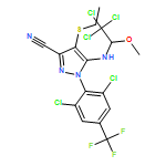 1H-Pyrazole-3-carbonitrile, 1-[2,6-dichloro-4-(trifluoromethyl)phenyl]-4-(ethylthio)-5-[(2,2,2-trichloro-1-methoxyethyl)amino]-