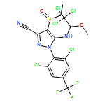 1H-Pyrazole-3-carbonitrile, 1-[2,6-dichloro-4-(trifluoromethyl)phenyl]-4-(ethylsulfinyl)-5-[(2,2,2-trichloro-1-methoxyethyl)amino]-