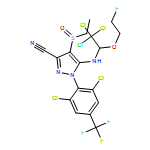 1H-Pyrazole-3-carbonitrile, 1-[2,6-dichloro-4-(trifluoromethyl)phenyl]-4-(ethylsulfinyl)-5-[[2,2,2-trichloro-1-(2-fluoroethoxy)ethyl]amino]-