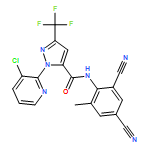 1H-Pyrazole-5-carboxamide, 1-(3-chloro-2-pyridinyl)-N-(2,4-dicyano-6-methylphenyl)-3-(trifluoromethyl)-