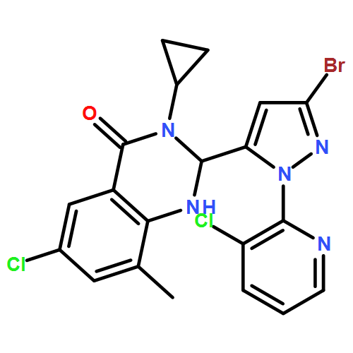 4(1H)-Quinazolinone, 2-[3-bromo-1-(3-chloro-2-pyridinyl)-1H-pyrazol-5-yl]-6-chloro-3-cyclopropyl-2,3-dihydro-8-methyl-