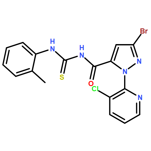 1H-Pyrazole-5-carboxamide, 3-bromo-1-(3-chloro-2-pyridinyl)-N-[[(2-methylphenyl)amino]thioxomethyl]-