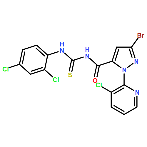 1H-Pyrazole-5-carboxamide, 3-bromo-1-(3-chloro-2-pyridinyl)-N-[[(2,4-dichlorophenyl)amino]thioxomethyl]-