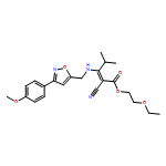 2-Pentenoic acid, 2-cyano-3-[[[3-(4-methoxyphenyl)-5-isoxazolyl]methyl]amino]-4-methyl-, 2-ethoxyethyl ester, (2Z)-