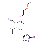 2-Pentenoic acid, 3-[[(3-bromo-5-isoxazolyl)methyl]amino]-2-cyano-4-methyl-, 2-ethoxyethyl ester, (2Z)-