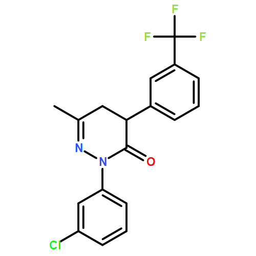 3(2H)-Pyridazinone, 2-(3-chlorophenyl)-4,5-dihydro-6-methyl-4-[3-(trifluoromethyl)phenyl]-