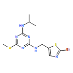 1,3,5-Triazine-2,4-diamine, N2-[(2-bromo-5-thiazolyl)methyl]-N4-(1-methylethyl)-6-(methylthio)-