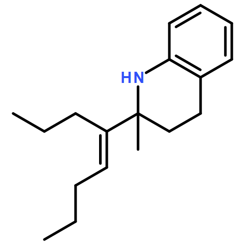 Quinoline, 1,2,3,4-tetrahydro-2-methyl-2-(1-propyl-1-pentenyl)-, (E)-