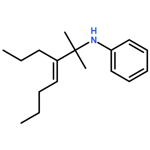 Benzenamine, N-(1,1-dimethyl-2-propyl-2-hexenyl)-, (E)-