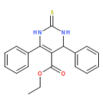 5-Pyrimidinecarboxylic acid, 1,2,3,4-tetrahydro-4,6-diphenyl-2-thioxo-,ethyl ester