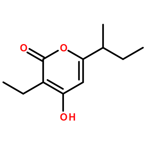 2H-Pyran-2-one, 3-ethyl-4-hydroxy-6-(1-methylpropyl)-