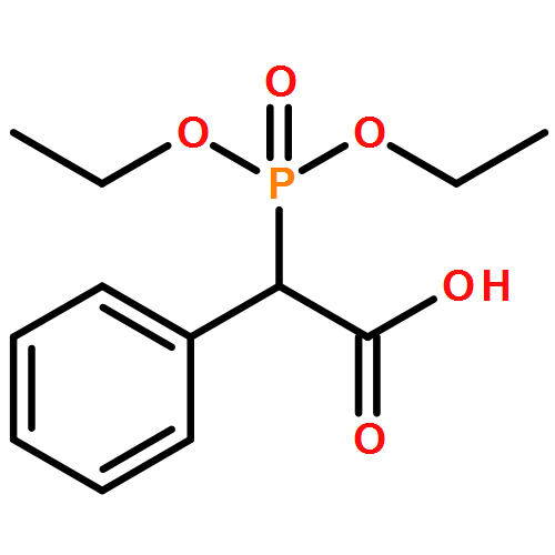 Benzeneacetic acid, α-(diethoxyphosphinyl)-