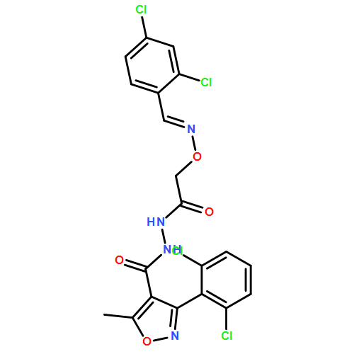 4-Isoxazolecarboxylic acid, 3-(2,6-dichlorophenyl)-5-methyl-, 2-[2-[[[(2,4-dichlorophenyl)methylene]amino]oxy]acetyl]hydrazide