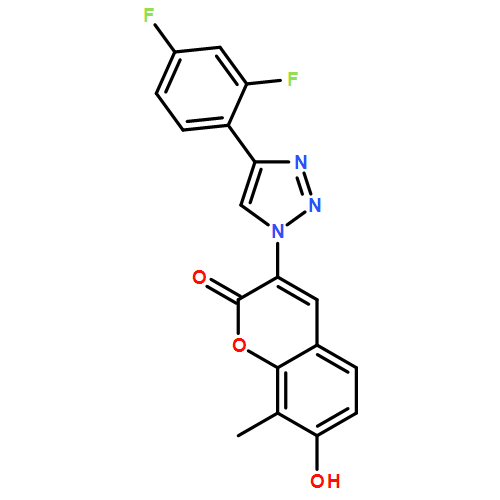 2H-1-Benzopyran-2-one, 3-[4-(2,4-difluorophenyl)-1H-1,2,3-triazol-1-yl]-7-hydroxy-8-methyl-