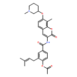 Benzamide, 4-(acetyloxy)-3-(3-methyl-2-buten-1-yl)-N-[8-methyl-7-[(1-methyl-3-piperidinyl)oxy]-2-oxo-2H-1-benzopyran-3-yl]-
