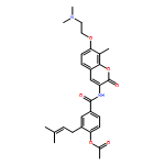 Benzamide, 4-(acetyloxy)-N-[7-[2-(dimethylamino)ethoxy]-8-methyl-2-oxo-2H-1-benzopyran-3-yl]-3-(3-methyl-2-buten-1-yl)-